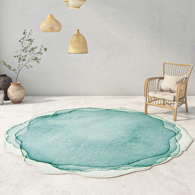 Круглый нерегулярный ковер для гостиной, дивана, чайного столика, коврик для спальни, простой в уходе декоративный коврик