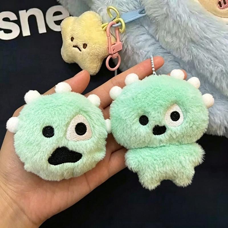 Plush Doll Keychain Cute Green Ball Little Monster Martin Keyring Photocard Holder SEONGHYEON JAMES Fans Gift