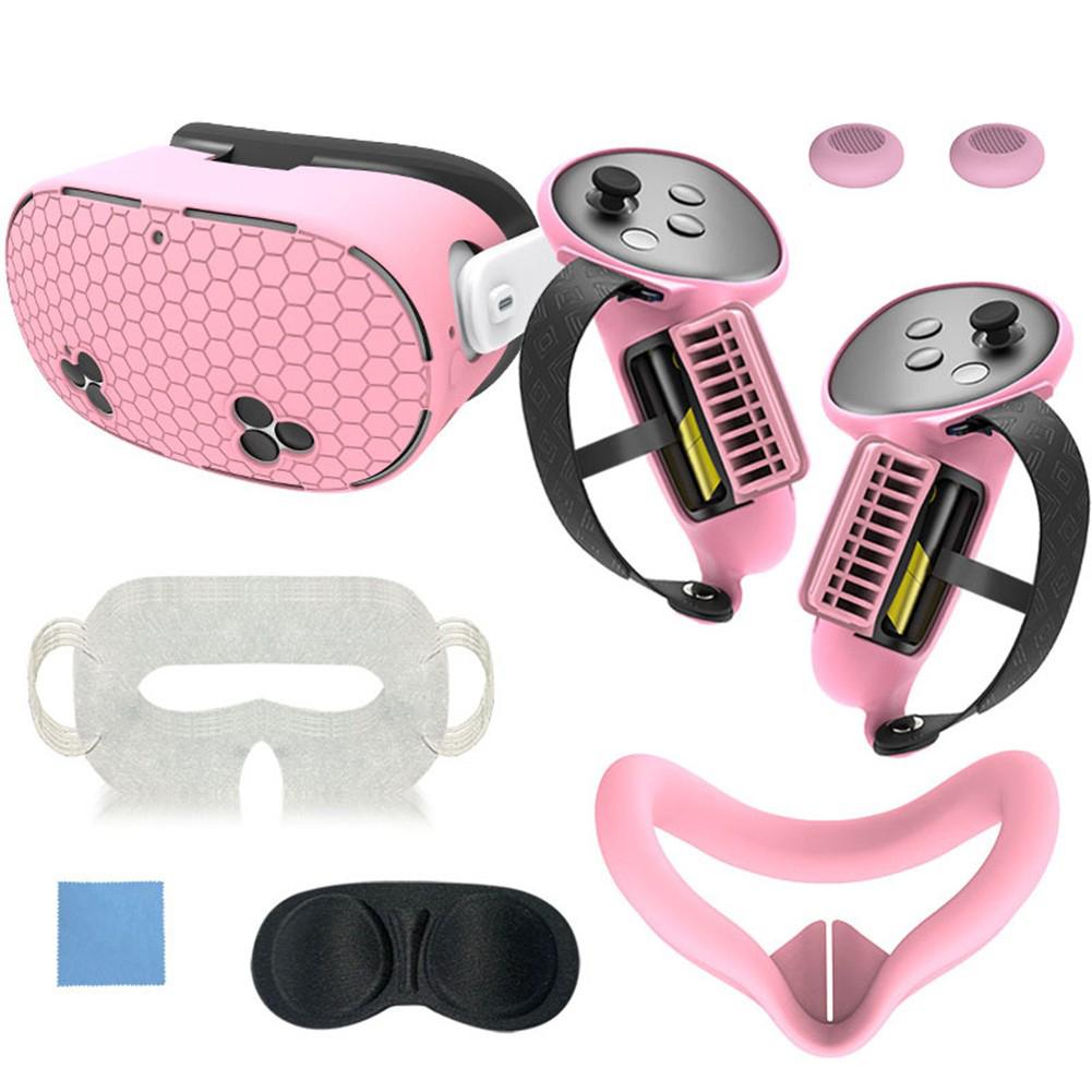 Для Meta Quest 3S аксессуары, Quest 3S VR силиконовая маска для лица, VR Shell Cover, Quest 3S Touch Controller Grip Cover, крышка объектива, крышка для глаз