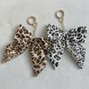 Polyester Leopard Print Keychain Zinc Zinc Zinc Alloy Keyring Accessory Y2K Style Bow Bag Charm  Wallets