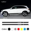 Спортивная гоночная полоса на боковую дверь автомобиля в стиле C63, длинная наклейка для Mercedes Benz GLC Class X253 Coupe C253, аксессуары AMG