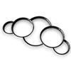 One Set Car Dashboard Dial Gauge Rings Bezel Trim For Porsche Cayenne 955 957 9PA - Matt Chrome / Gloss/Matt Carbon Fiber Color