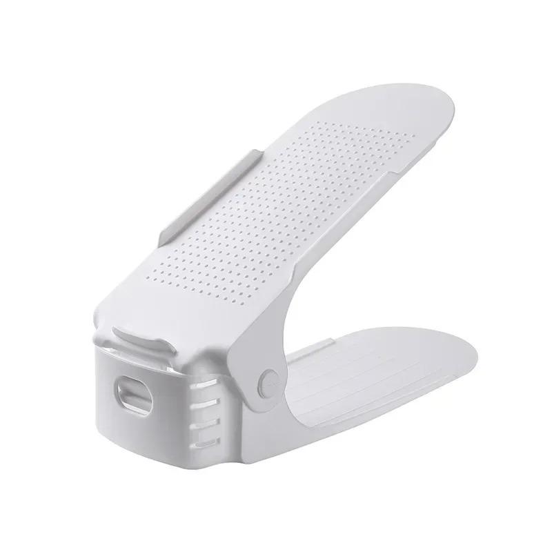 5pcs Double-layer Shoe Rack Adjustable Stacker Shoe Groove Organizer Saves Space Shoe Cabinet Organization Storage Rack Holder