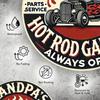 Металлическое настенное искусство 'Hot Rod' Винтажный декор для гаража Алюминиевая скульптура, устойчивая к ржавчине
