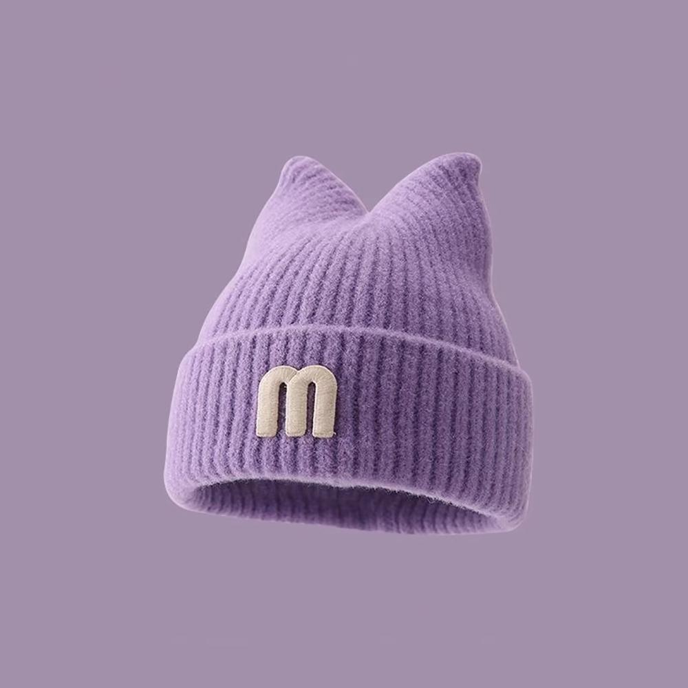 Keep Warm Baby Cap Solid Color Winter Hats New Knit Hat  Kids Outdoor