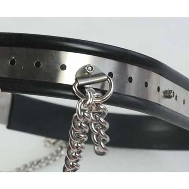 Женский невидимый пояс верности из нержавеющей стали с регулируемой цепочкой, штаны-страпон, новый/старый замок верности, штаны верности, секс-игрушка