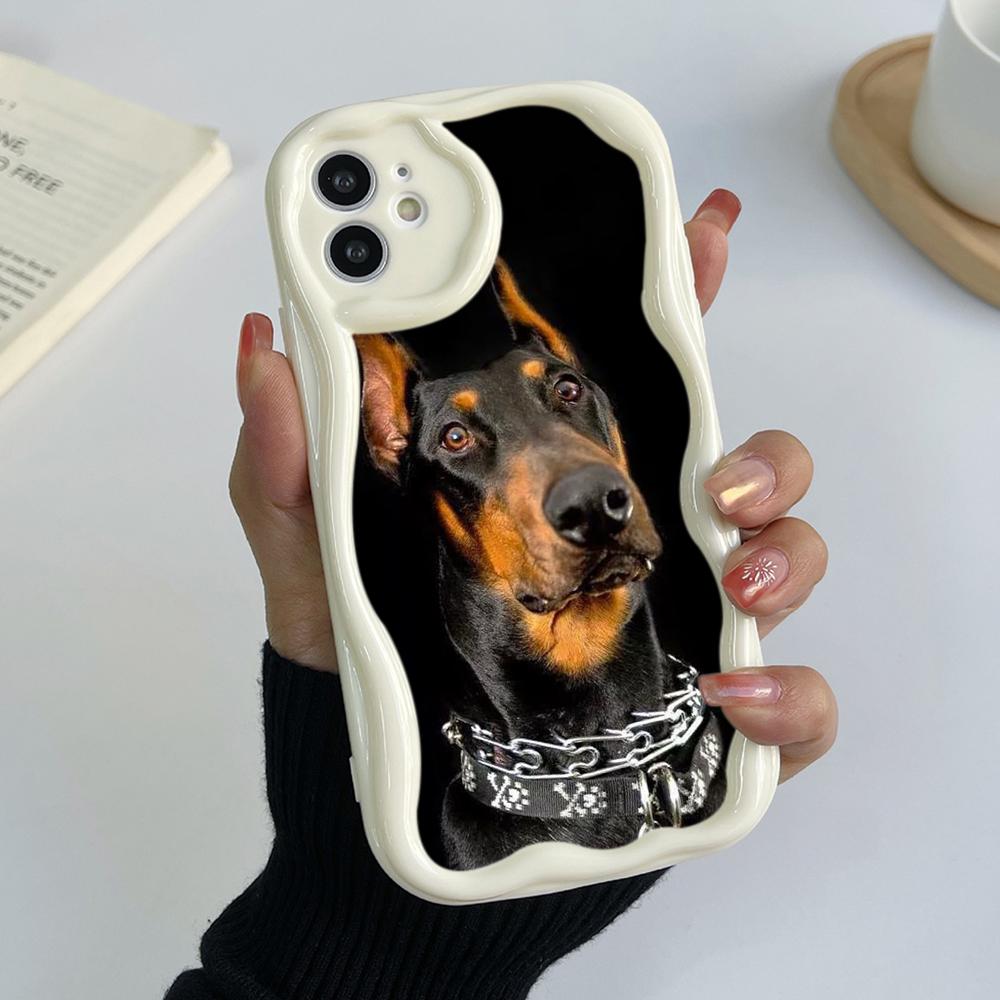 LZ14 Dog Doberman Animal Art Прозрачные мягкие волнистые чехлы для телефонов для Xiaomi 11 Lite Redmi Note13 12 8 Pro 9 12C A3 Infinix Smart 8 Tecno Защитная задняя крышка