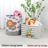 Children's Cartoon Fabric Storage Basket - Toy & Clothes Organizer