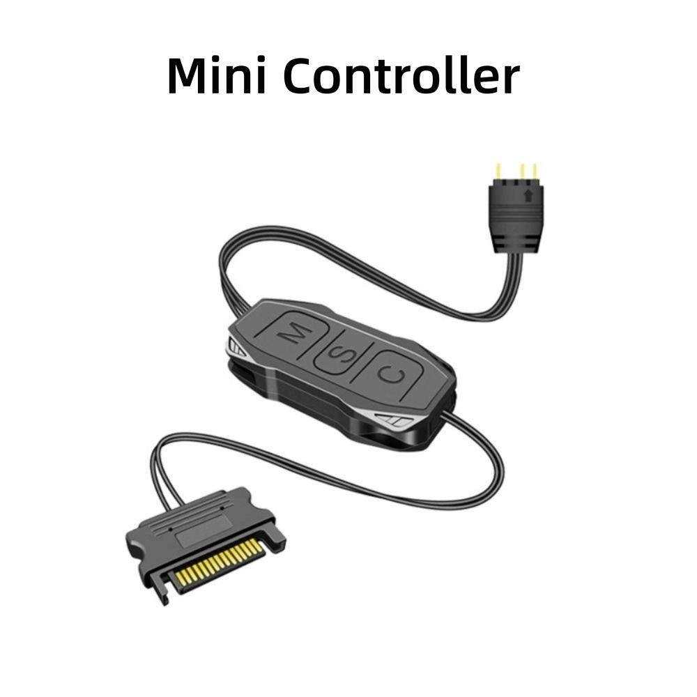SATA Power RGB Hub 3-Pin Connector Lighting Controller Hub Mini Controller For Fan LED Light