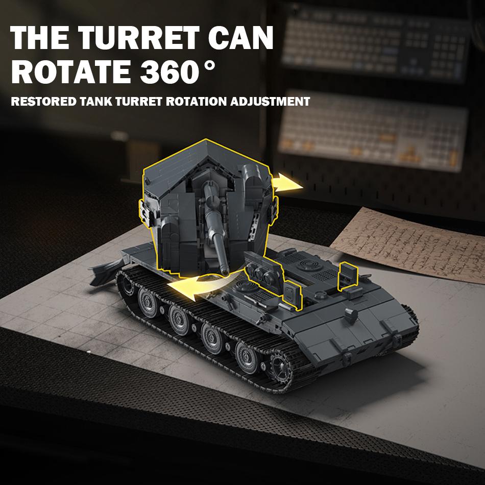 Вторая Мировая Война Военный Waffentrager auf E 100 Тяжелый Танк Строительные Блоки Уровень X Немецкая Самоходная Артиллерийская Установка с Солдатами Кирпичики Игрушки Подарки для Детей
