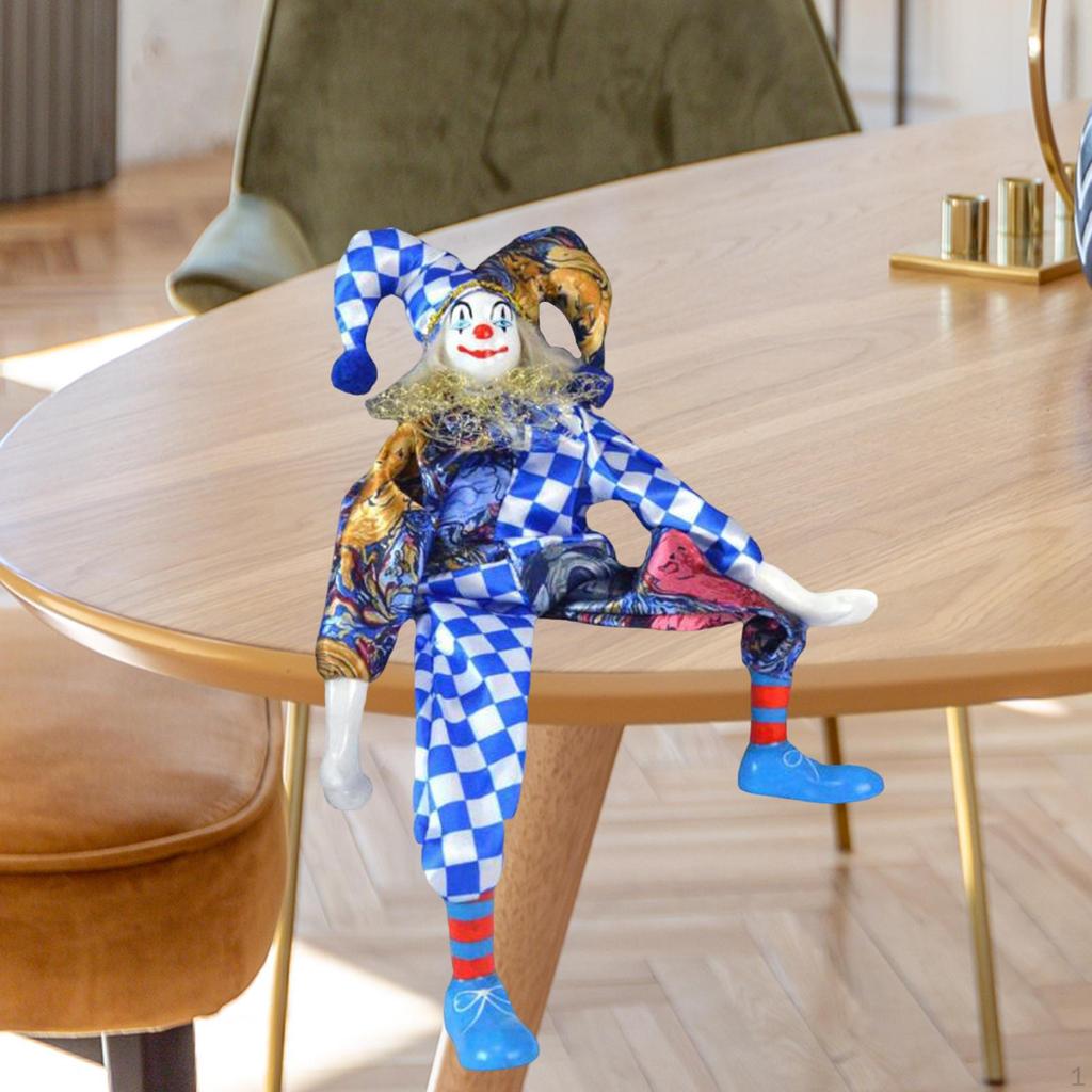 Кукла-Клоун Фигурка Смешной Арлекин Арт-объект Подарок на День Святого Валентина Модель с Углом Действия