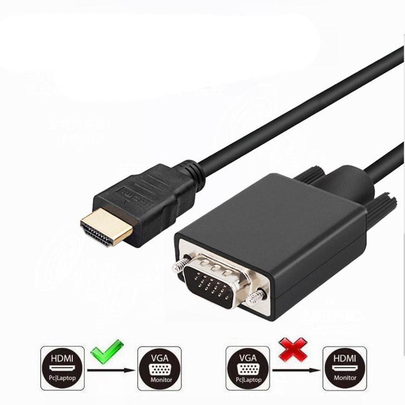 Совместимый с HDMI адаптер VGA HD 1080P конвертер 1,8 м кабель для настольного компьютера ноутбука ПК ТВ приставки монитора