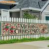 Christmas Outdoor Banner, Festive Sprites Holly and Snowflakes, lawn wall outdoor festive decor