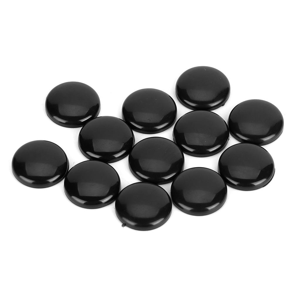 12 шт., черные универсальные защитные крышки для винтов дверей автомобиля, декоративные аксессуары