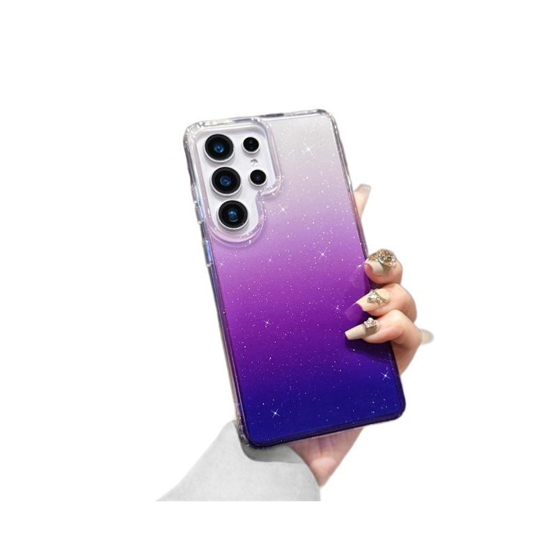 Применимо к чехлу для мобильного телефона Samsung S26Ultra, с постепенным изменением цвета, S25FE, с блестками, звезда, противоударный, S26, прозрачный чехол, в наличии