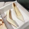 Solid color high heels women's commuting 7 cm single shoes pointed thin heels versatile temperament soft sole work shoes B835-X1