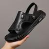 The First Layer of Cowhide Summer Men's Beach Shoes Wear Leather Sandals Genuine Leather Men's Casual Slippers Breathable Sandals Men's Shoes