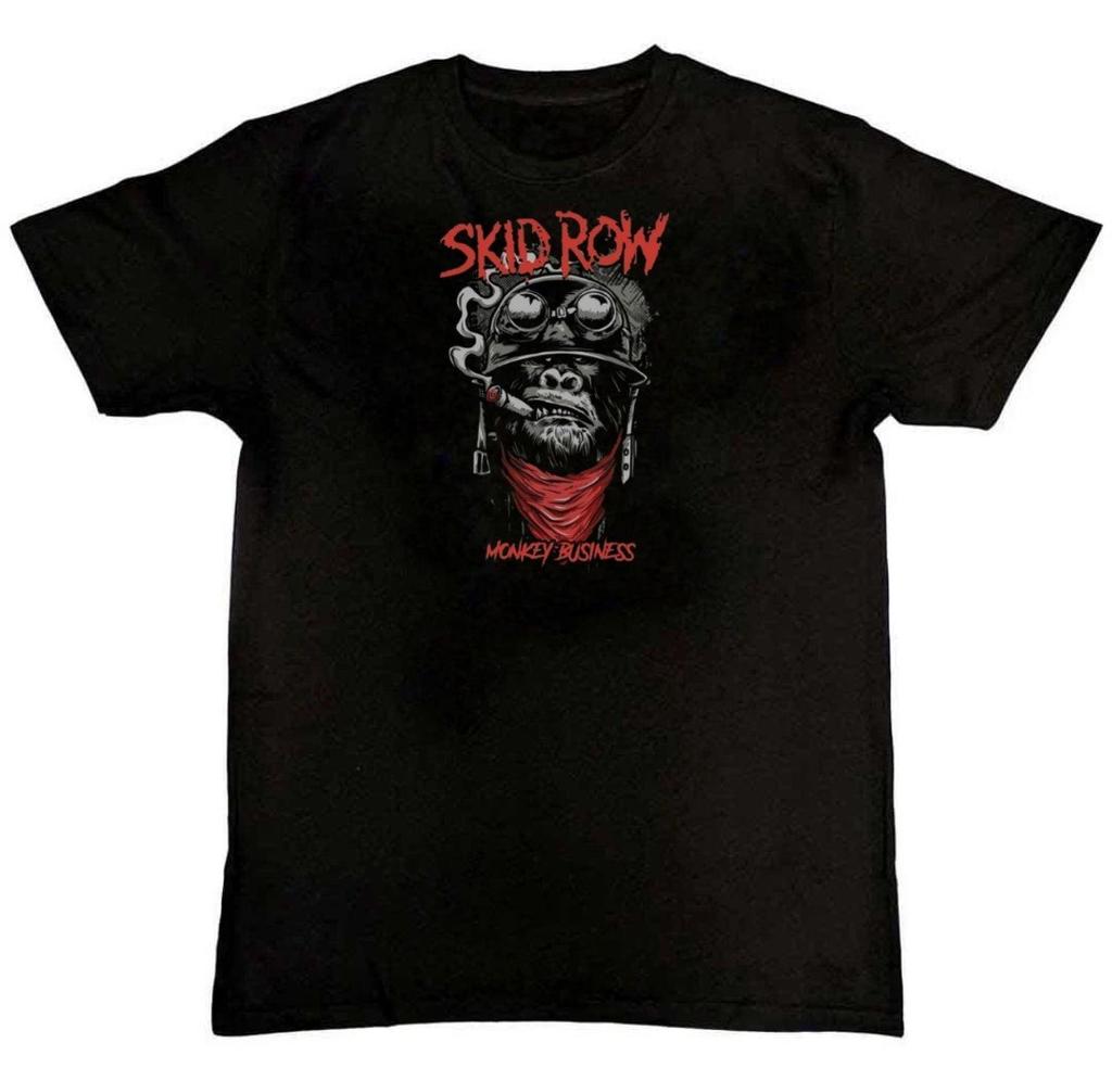 Skid Row Monkey Business Graphic Print Unisex Mens T-Shirt