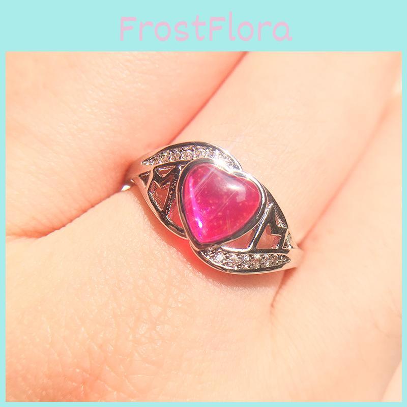 2018 Cross-border Explosion Source Fantasy Australian Peach Heart Ring Mother's Day Gift Mom Inlaid Diamond Ring