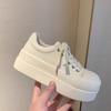 2025 New Thick-soled Little White Shoes Women's Spring Versatile Muffin Shoes Casual Small Light and High Board Shoes