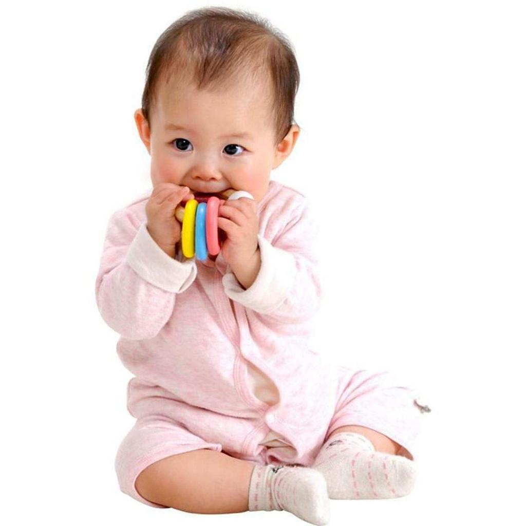 Игрушка для малышей 0 лет 1 год погремушка для прорезывания зубов деревянная игрушка деревянная погремушка с 3 кольцами подарок на день рождения 0 лет 1 год мальчик девочка ребенок новорожденный ребенок ребенок