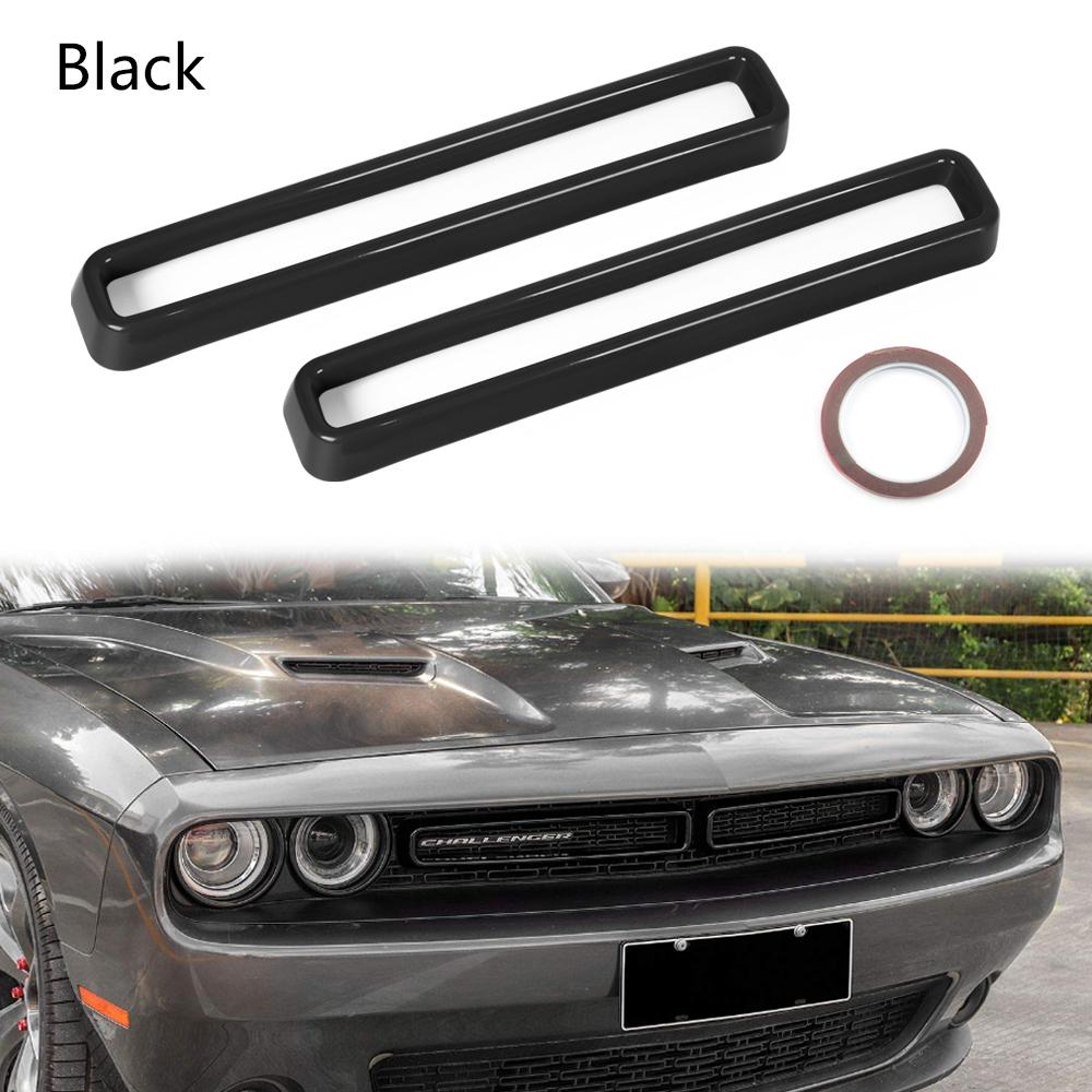 2pcs Front Grill Grille Inserts Cover Trim for Dodge Challenger 2015-2022 Black Red Blue Yellow
