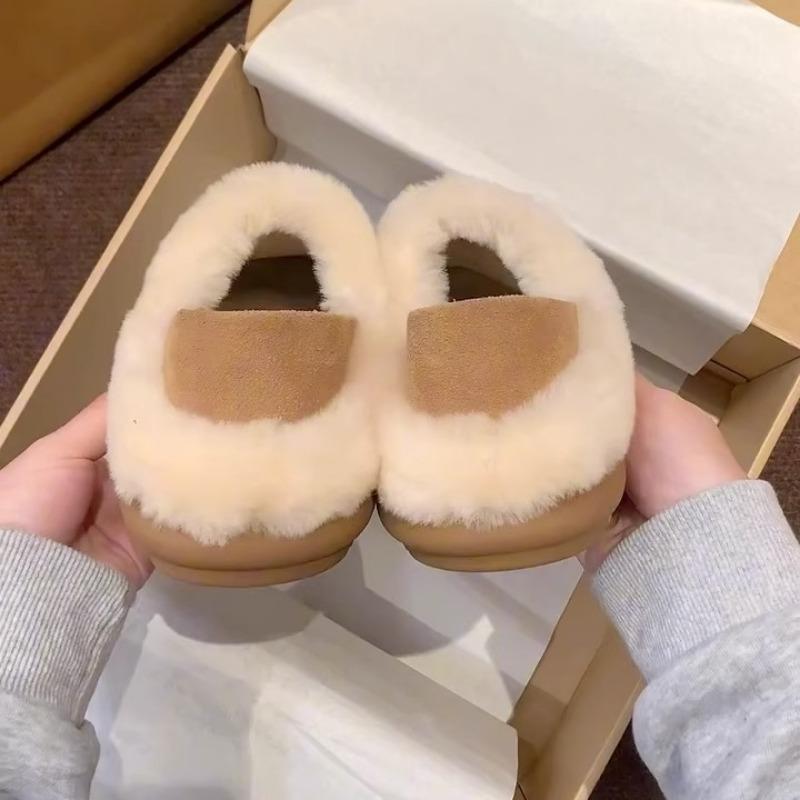 Женская обувь, горячая распродажа, женские туфли на плоской подошве, повседневные туфли на плоской подошве для отдыха на открытом воздухе, женские туфли на плоской подошве с круглым носком и теплыми женскими тапочками