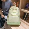 Lightweight Large Capacity Student Schoolbag Women Color Block Backpack