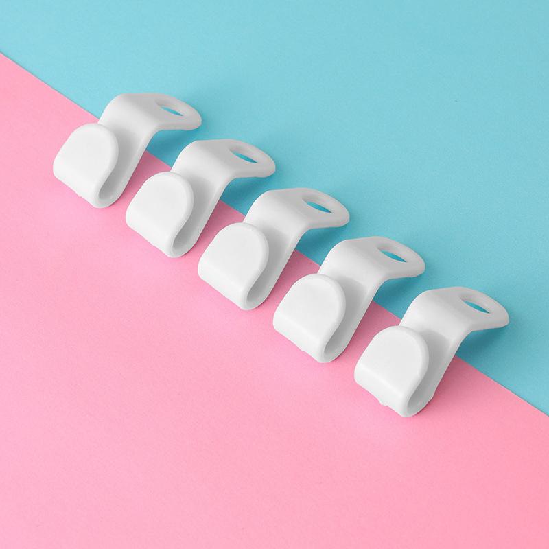 5Pcs Clothes Hanger Connection Hook Home Clothes Hanger Link Buckle Thickened Plastic Stackable Clothes Hanger Link Hook