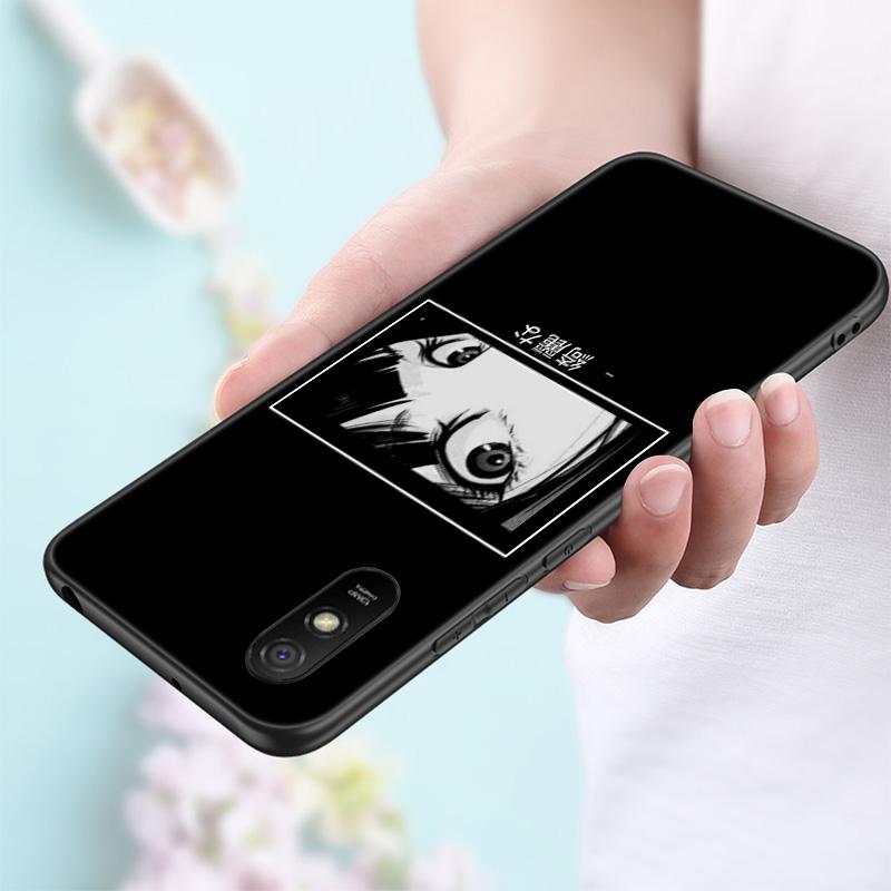 Эстетический силиконовый чехол для телефона «Грустное аниме Kawaii Girl» для Xiaomi Redmi Note 11 10 9 8 Pro 11T 10T 10S 9S 8T 9 9A 9C 9T, черный чехол