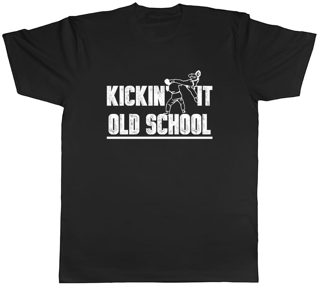 Kickin It Old School Mens TShirt Taekwondo Martial Arts Tee Gift