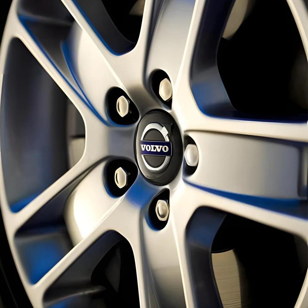 4pcs 56/60/64mm Car Wheel hub Center Cap Badge Covers Sticker For Volvo Rdesign V60 V40 XC90 S60 C30 XC60 V50 V70 S90 Olestar