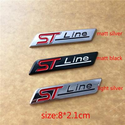 1X Металлический Хром Матовый Черный STline ST line Автомобильная Эмблема Значок Авто Наклейка 3D Наклейка Эмблема