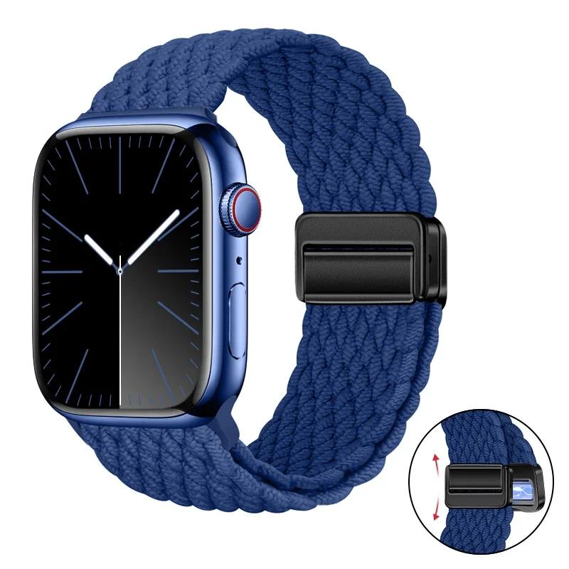 Нейлоновый браслет для Apple Watch ремешок 10 9 8 7 46мм 42мм 45мм 41мм Ultra 2 49мм Ремешок для iWatch Серии 6 5 4 3 SE 44мм 40мм Ремешок