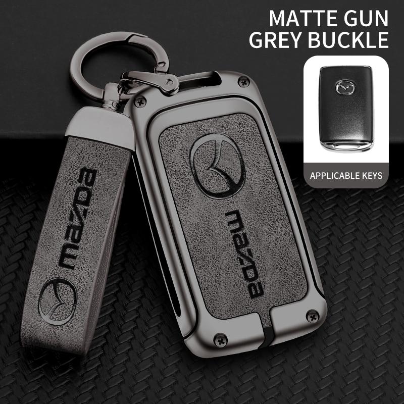 Zinc Alloy Car Key Holder for Mazda Axela Atenza 3 2 6 CX3 CX5 CX30 CX8 CX9 MX5 RX7 RX8 SKYACTIV Remote Protector Car Key Cover