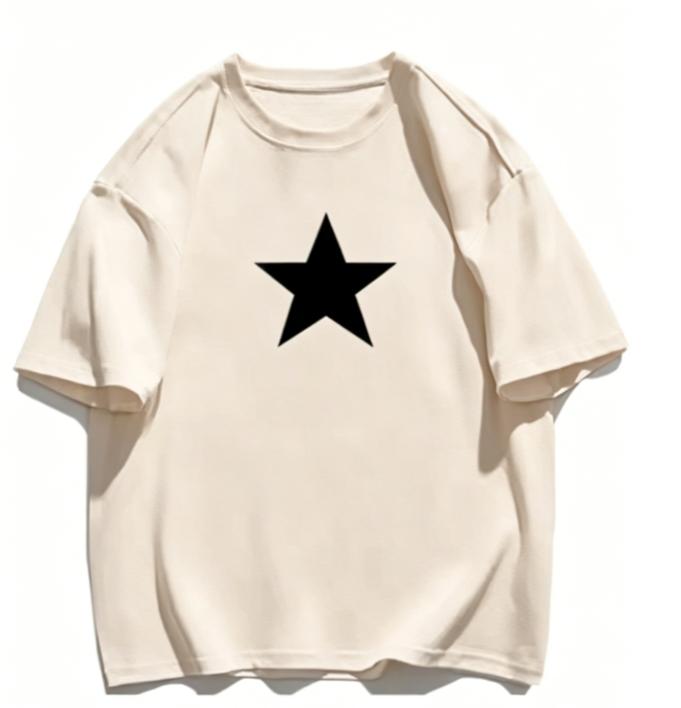 HighQuality Unisexs Summer New Thickened Cotton Short Sleeve TShirt with Premium Printed Design Trendy Moisture Wicking Natural