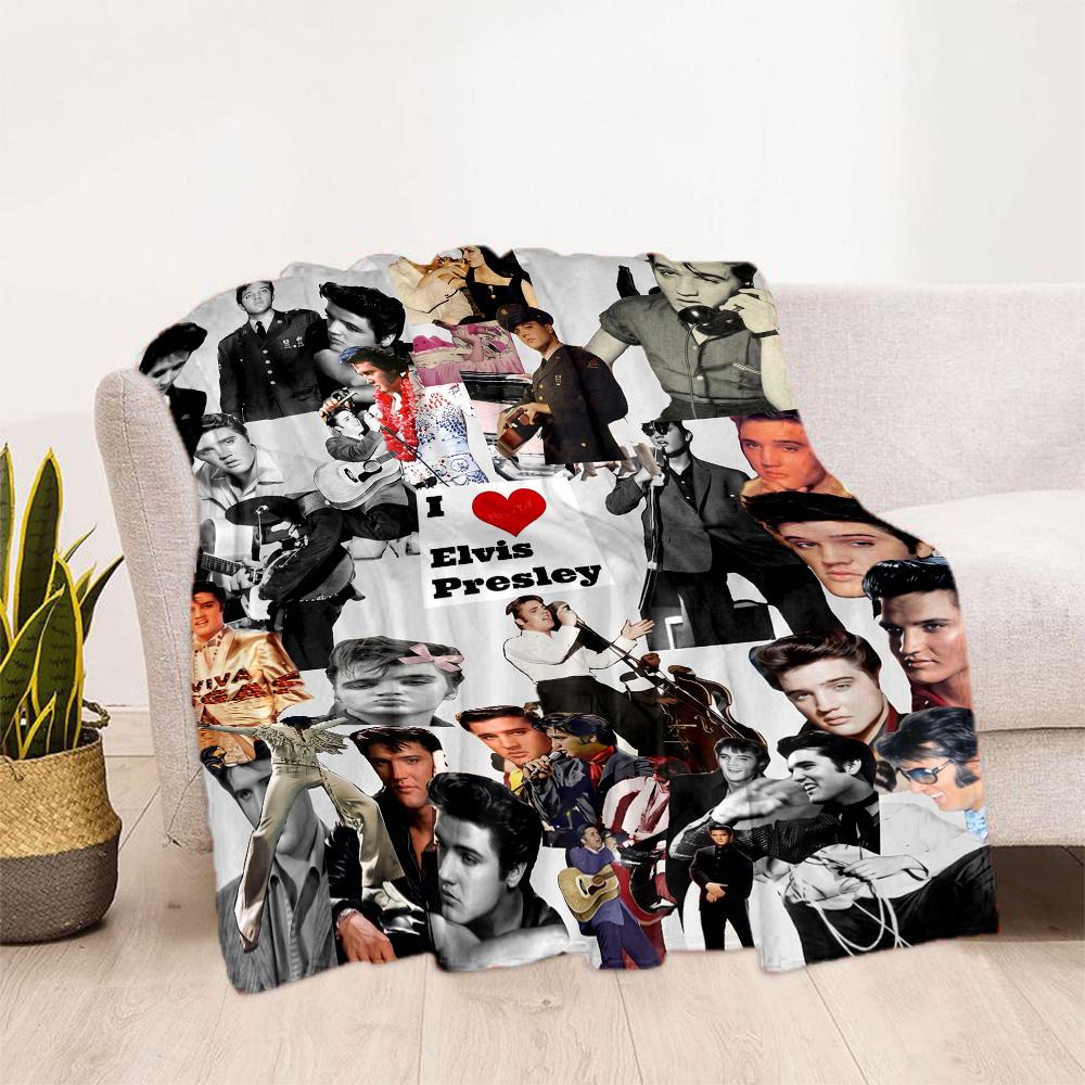 Elvis Presley Collage Blanket Soft & Cozy Suitable for Office Chair Livingroom Sofa for All Occasions Modern Birthday Christmas Gift Blanket
