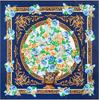 New Brand Bandana Shawl 100% Twill Silk Scarf Floral 130cm Square Scarves Print Kerchief Woman Headband Hijab Scarf&Wraps