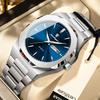 Luxury Fashion Men's Quartz Watches Stainless Steel Date Week Man Wristwatch Waterproof Luminous Sports Men Clock