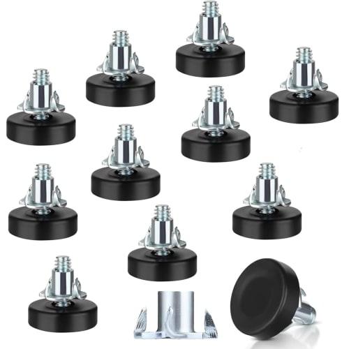 TerraShine Furniture Leg Levelers, 10 Pieces, Adjustable Height for Table Legs, Chair Level Adjusters, Furniture Adjusters, Height Adjustment, Anti-Sl