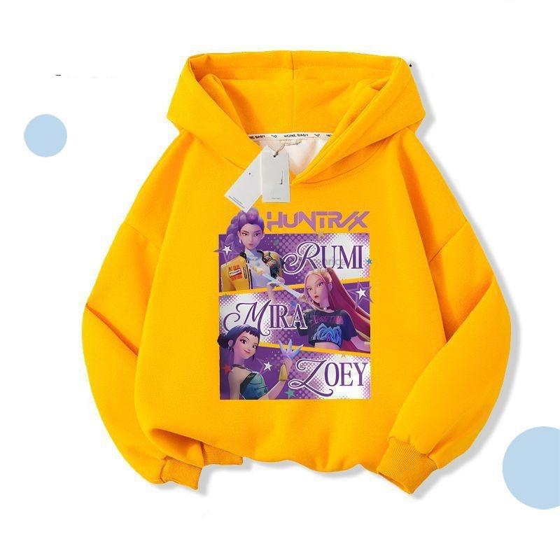 K-pop Охотники на демонов Huntrix Толстовка Детская одежда Одежда принцессы для девочек Модная одежда для мальчиков Весенне-осенний свитшот Детские топы