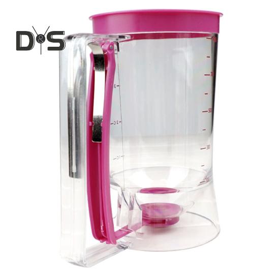 Диспенсер для теста для блинов, не содержащий бисфенол А, воронка для теста для кексов, блинница с мерной этикеткой, принадлежности для выпечки с удобным дозатором