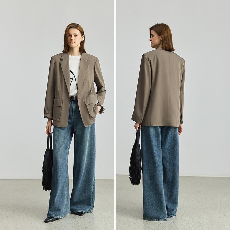LILY retro collar thin suit jacket