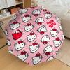 1pc Hello Kitty Pattern Pink Background Umbrella with Plastic Handle,Suitable for All Seasons Home Travel Outdoor UmbrellaSanlio610