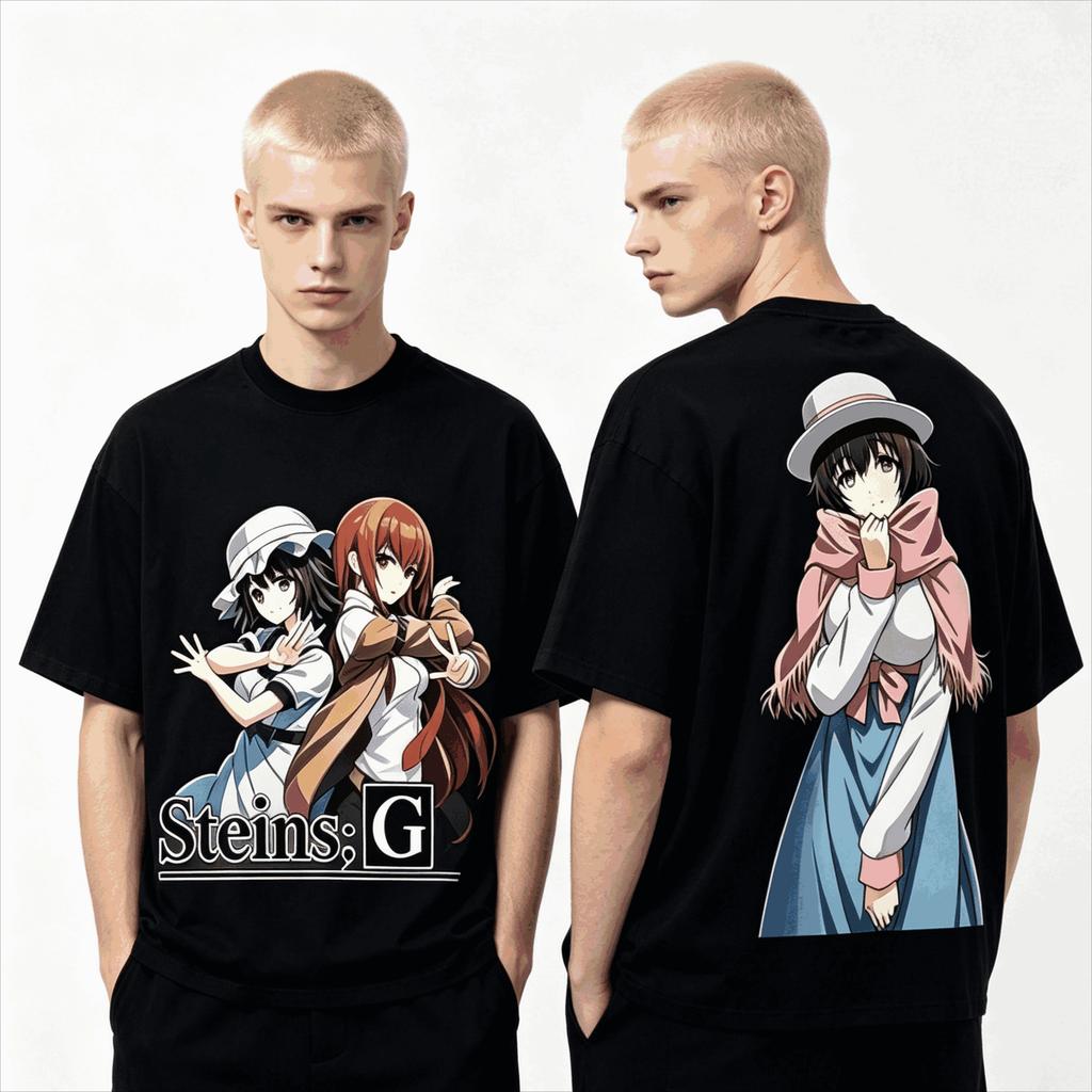 Горячая Распродажа Steins Gate Аниме Любитель Футболка Харадзюку Хлопок Уличная Мода Ретро Оверсайз Унисекс Харадзюку Хип-Хоп Футболка
