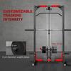 Cable Crossover Machine, Multi-Function Power Rack with Pull Up Bar, Lat Pull Down System, Squat Rack, Barbell Bar