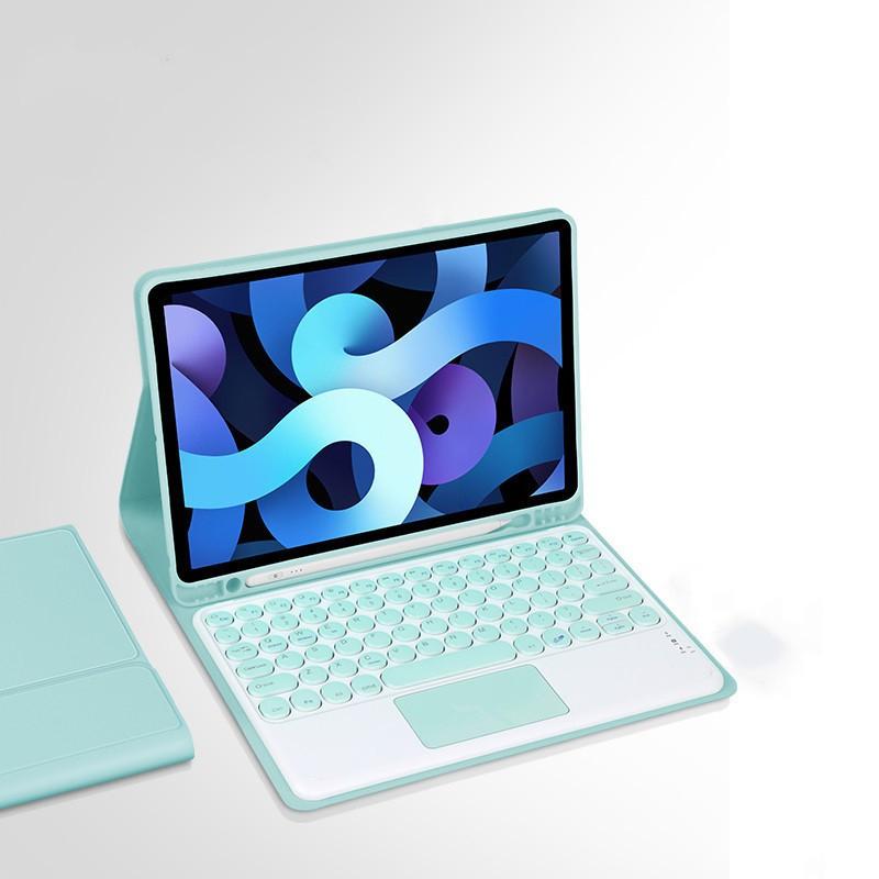 Wireless Bluetooth Keyboard Case IPad 10.2 10.9 Air 11th Gen With Auto Sleep Wake Detachable Slim Folio Cover In PU Leather