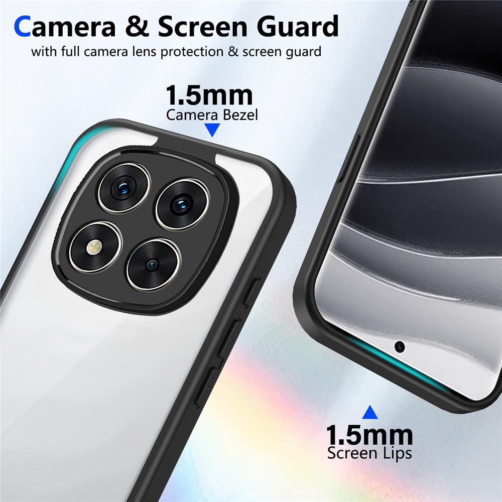 Противоударный чехол POCO X7 Armor для Xiaomi POCO X7 X6 X5 X3 F7 F6 M6 M7 Pro C65 C75 15 Роскошный Матовый Акриловый Прозрачный Твердый Чехол