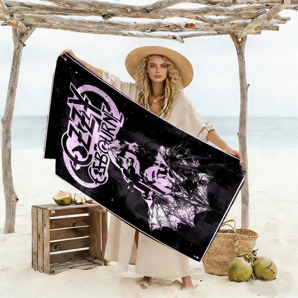 Ozzy Osbourne Beach towel for beach travel Durable Picnic mat, yoga & fitness, camping blanket Bath Accessory