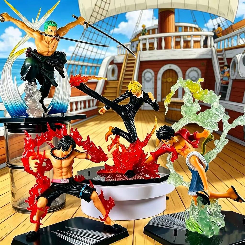 Горячая новинка Фигурка Аниме One Piece Огненный Кулак Луффи Эйс Санджи Боевая Модель ПВХ Сабо Фигурка Действия Зоро Призрак Три Меча Игрушки